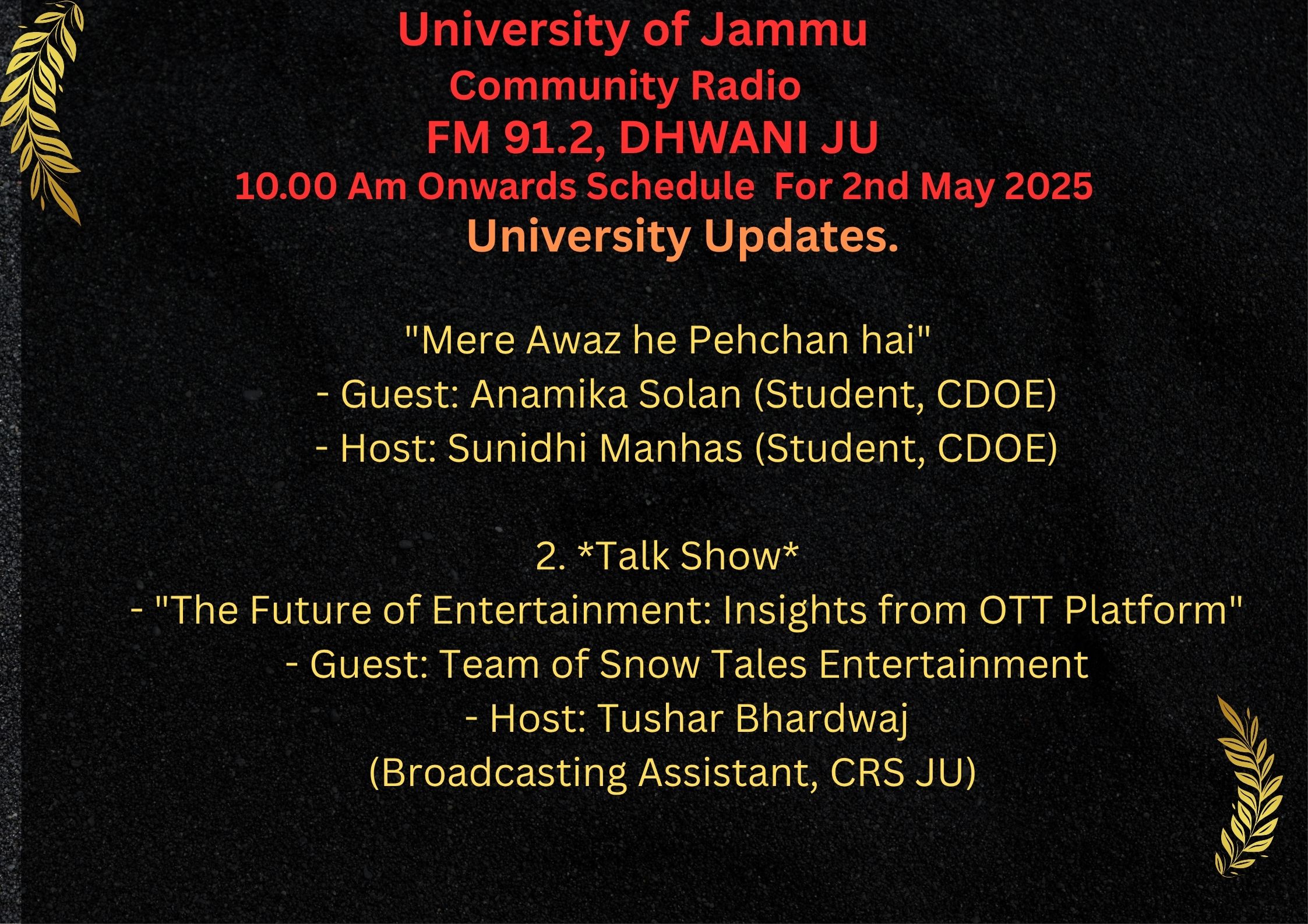 2nd May 2025