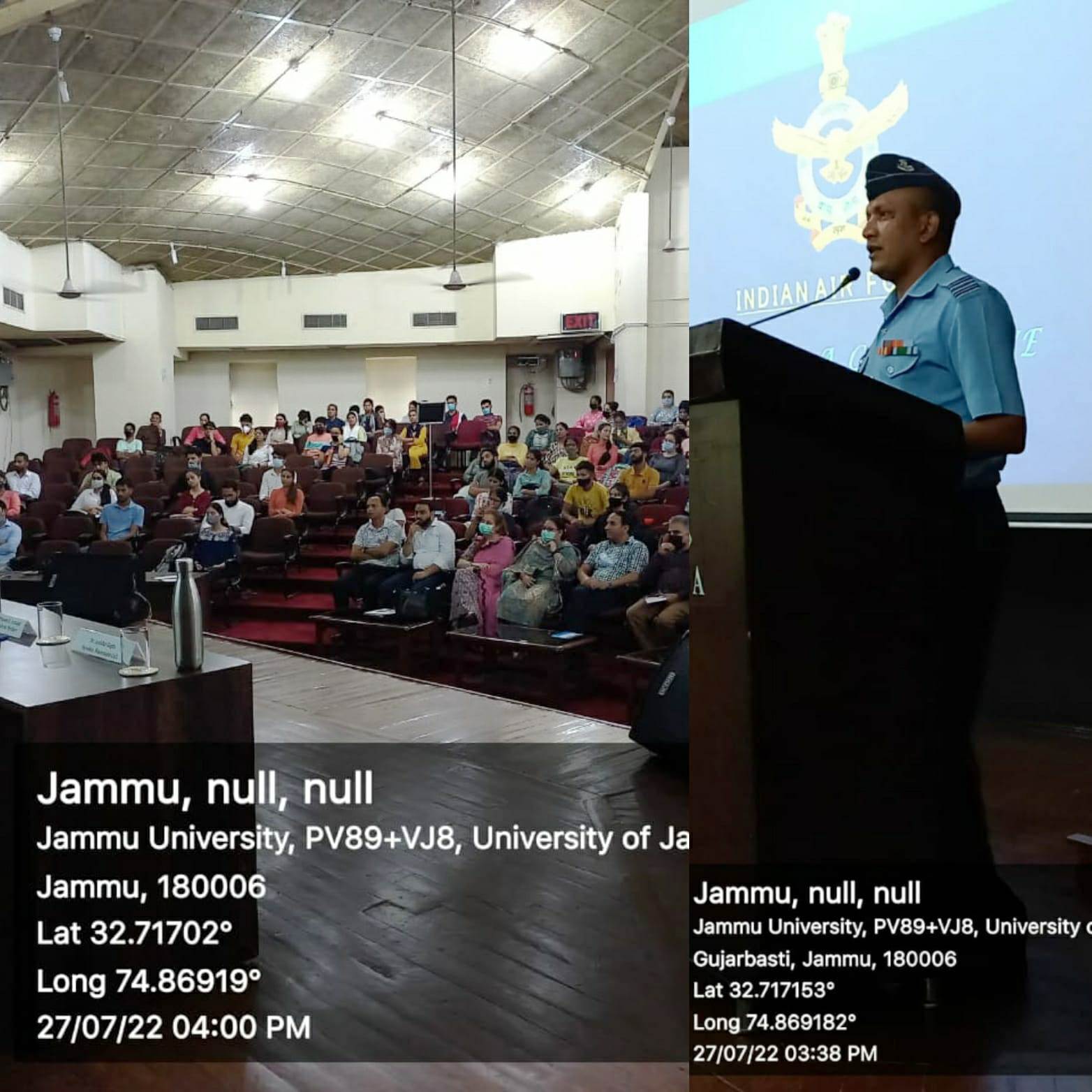 JU organized Motivational Lecture by IAF, Jammu