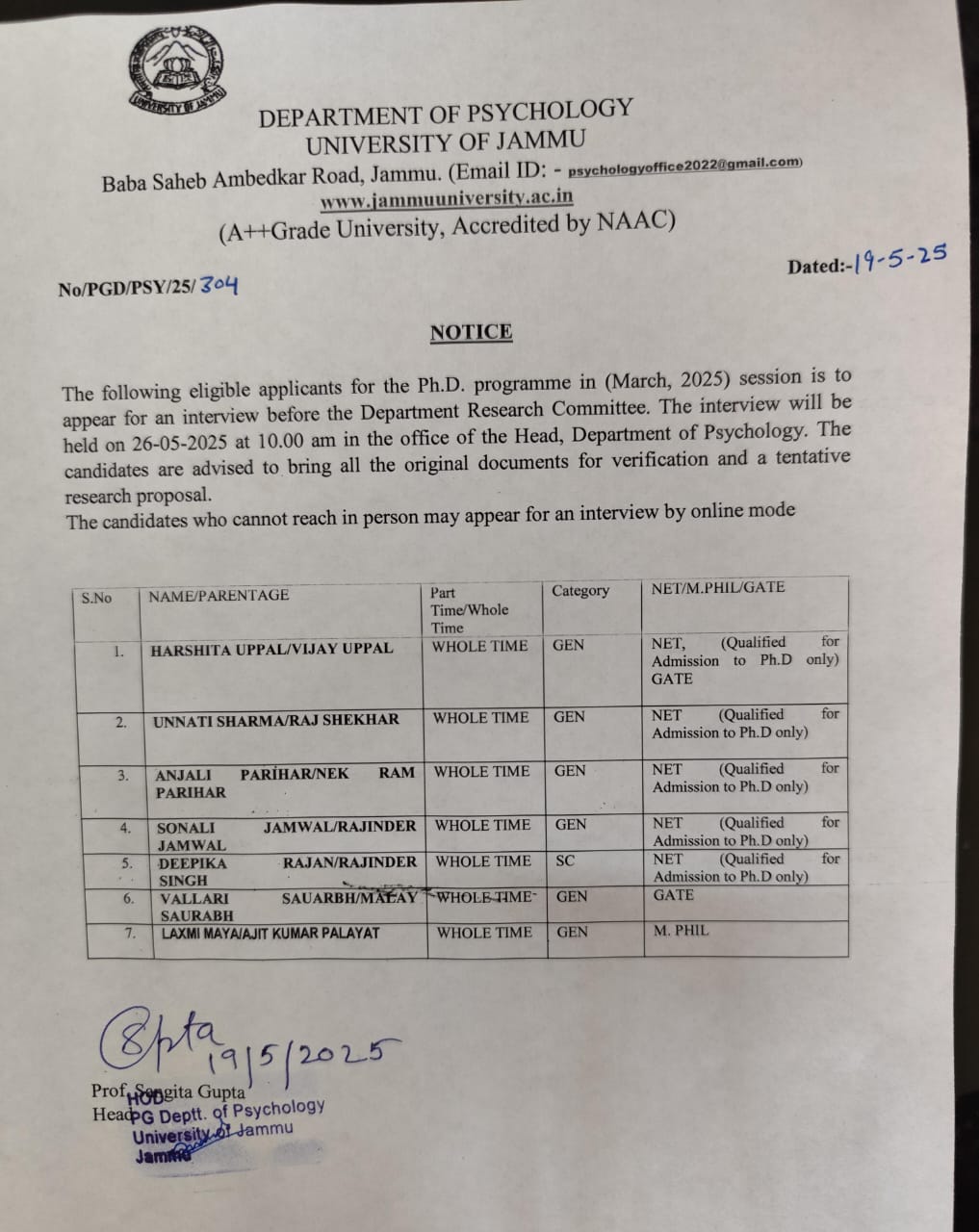 notice